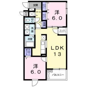 2LDK 間取り図