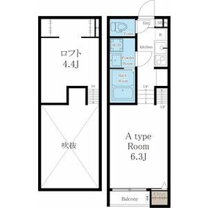 1K 間取り図