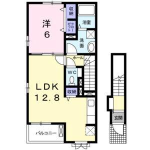1LDK 間取り図