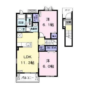 2LDK 間取り図