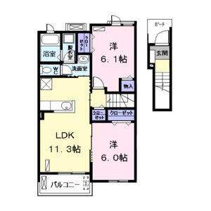 2LDK 間取り図