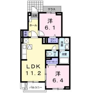 2LDK 間取り図