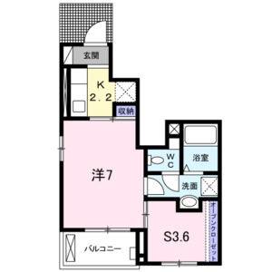 1K 間取り図