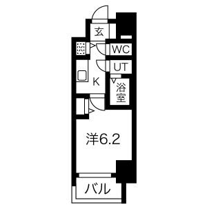 1K 間取り図