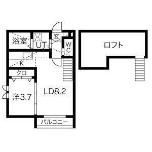1LDK 間取り図