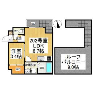 1LDK 間取り図