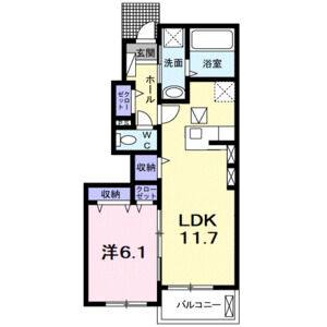 1LDK 間取り図