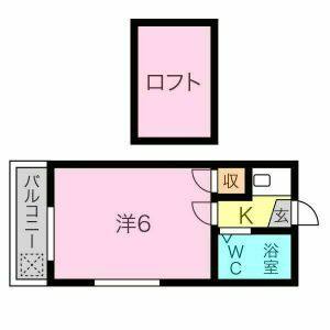 1K 間取り図