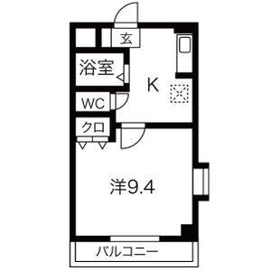 1K 間取り図