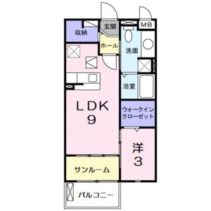 1LDK 間取り図