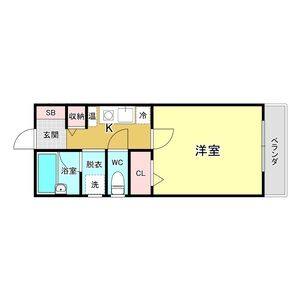 1K 間取り図
