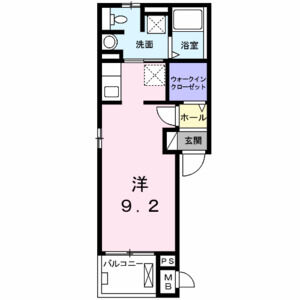 ワンルーム 間取り図