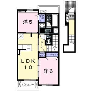 2LDK 間取り図