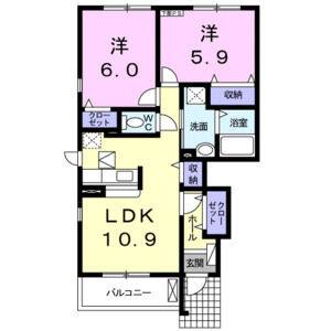 2LDK 間取り図