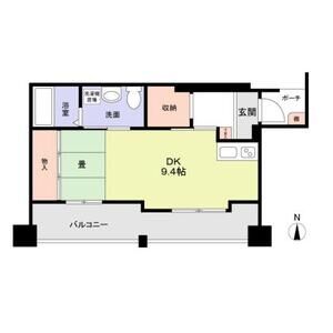 1DK 間取り図