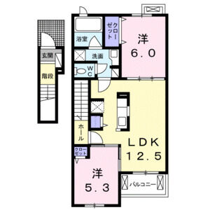 2LDK 間取り図