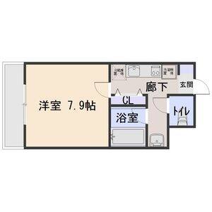 1K 間取り図