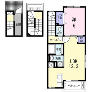 1LDK 間取り図