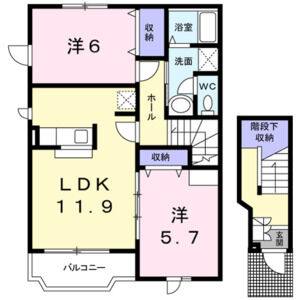 2LDK 間取り図