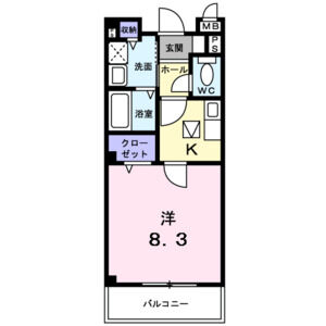 1K 間取り図