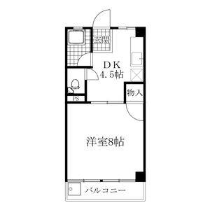 1DK 間取り図