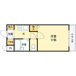 1K 間取り図