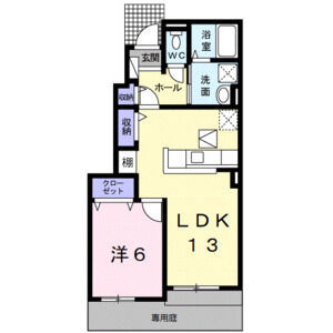 1LDK 間取り図