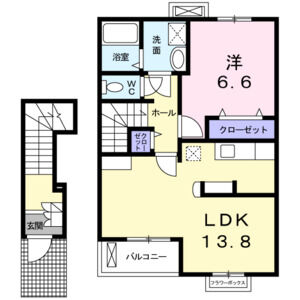 1LDK 間取り図