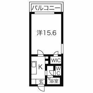 1K 間取り図