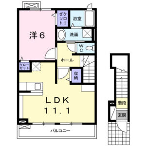 1LDK 間取り図