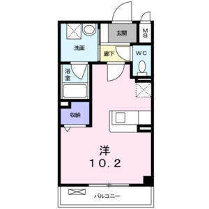 1K 間取り図