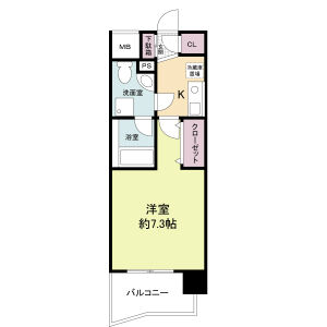 1K 間取り図