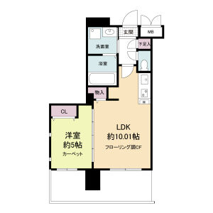 1LDK 間取り図