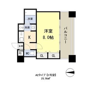 1K 間取り図