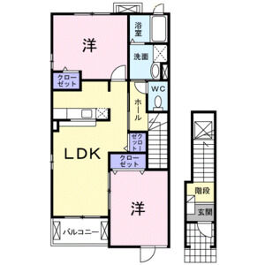 2LDK 間取り図