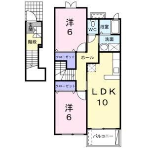 2LDK 間取り図