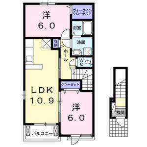 2LDK 間取り図