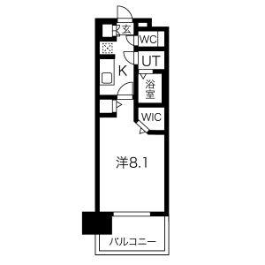1K 間取り図