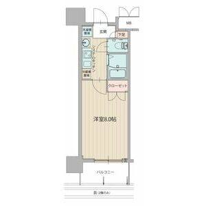1K 間取り図