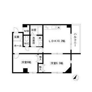 2LDK 間取り図