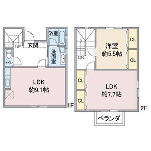 2LDK 間取り図
