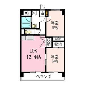 2LDK 間取り図