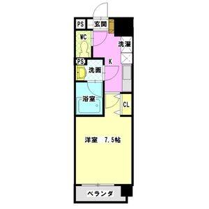 1K 間取り図