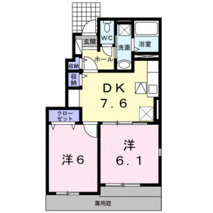 2DK 間取り図
