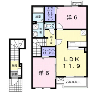 2LDK 間取り図