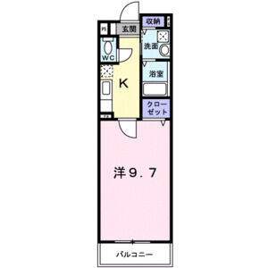1K 間取り図