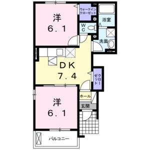 2DK 間取り図