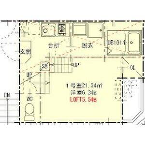 1K 間取り図