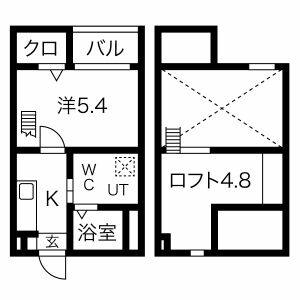 1K 間取り図