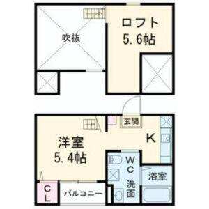 1K 間取り図